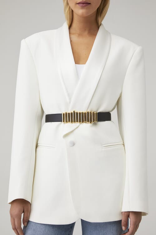 B-Low the Belt | Vesna Belt in Black/Gold| FashionPass