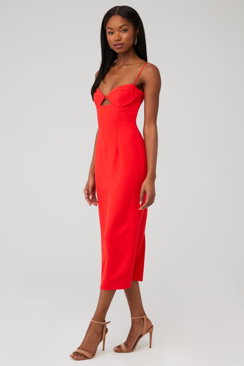 Orange bardot outlet dress