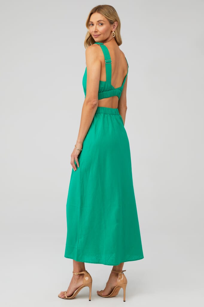 MINKPINK Virgo Midi Dress in Green FashionPass