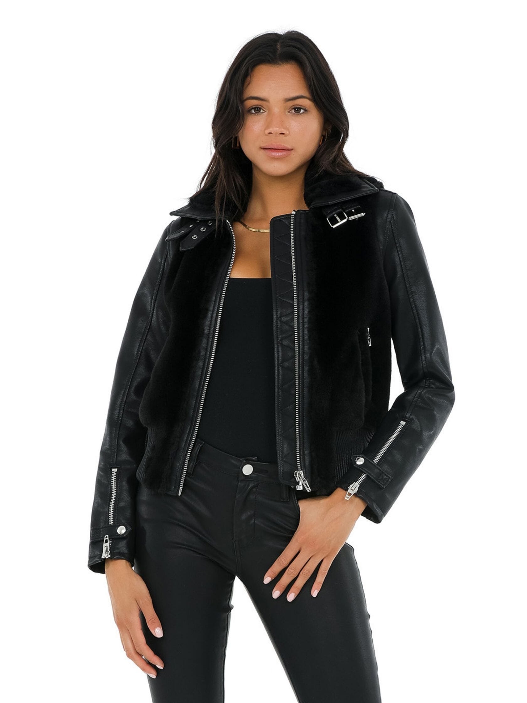 Blank NYC Voicemail Jacket in Black