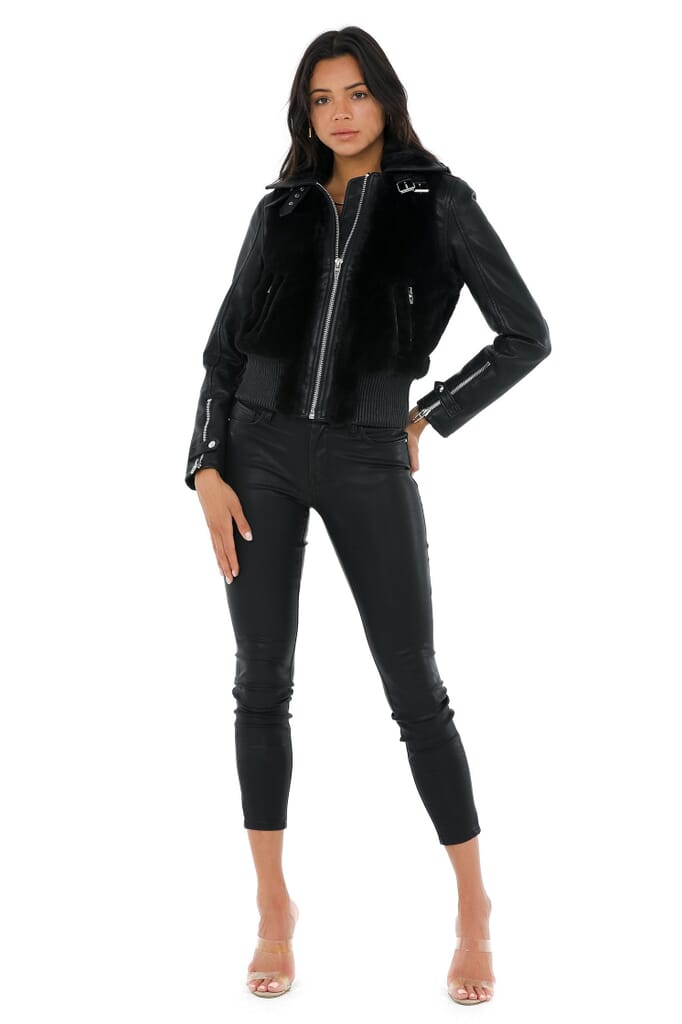 Blank NYC Voicemail Jacket in Black