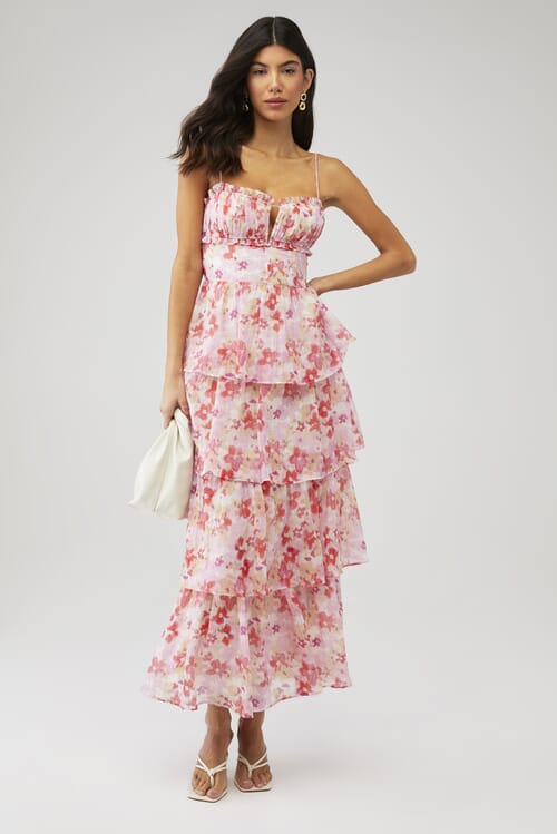 Show Me Your Mumu | Romance Ruffle Dress in Ivory Botanical