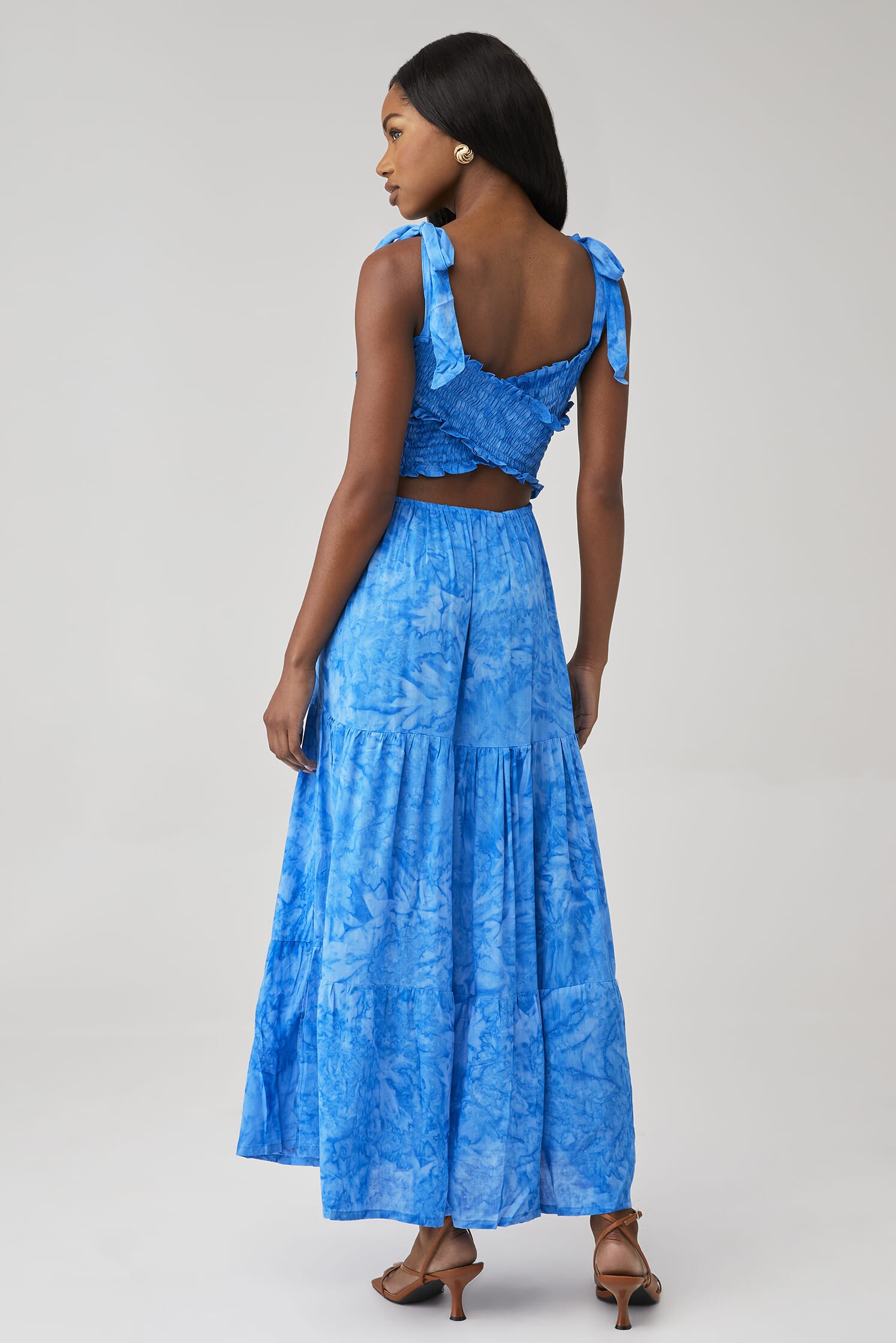 TIARE HAWAII Waverly Reversible Maxi Dress in Batik Salt Pacific