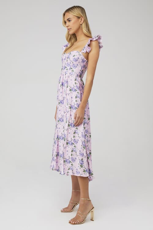 ASTR | Wedelia Dress in Purple Floral| FashionPass