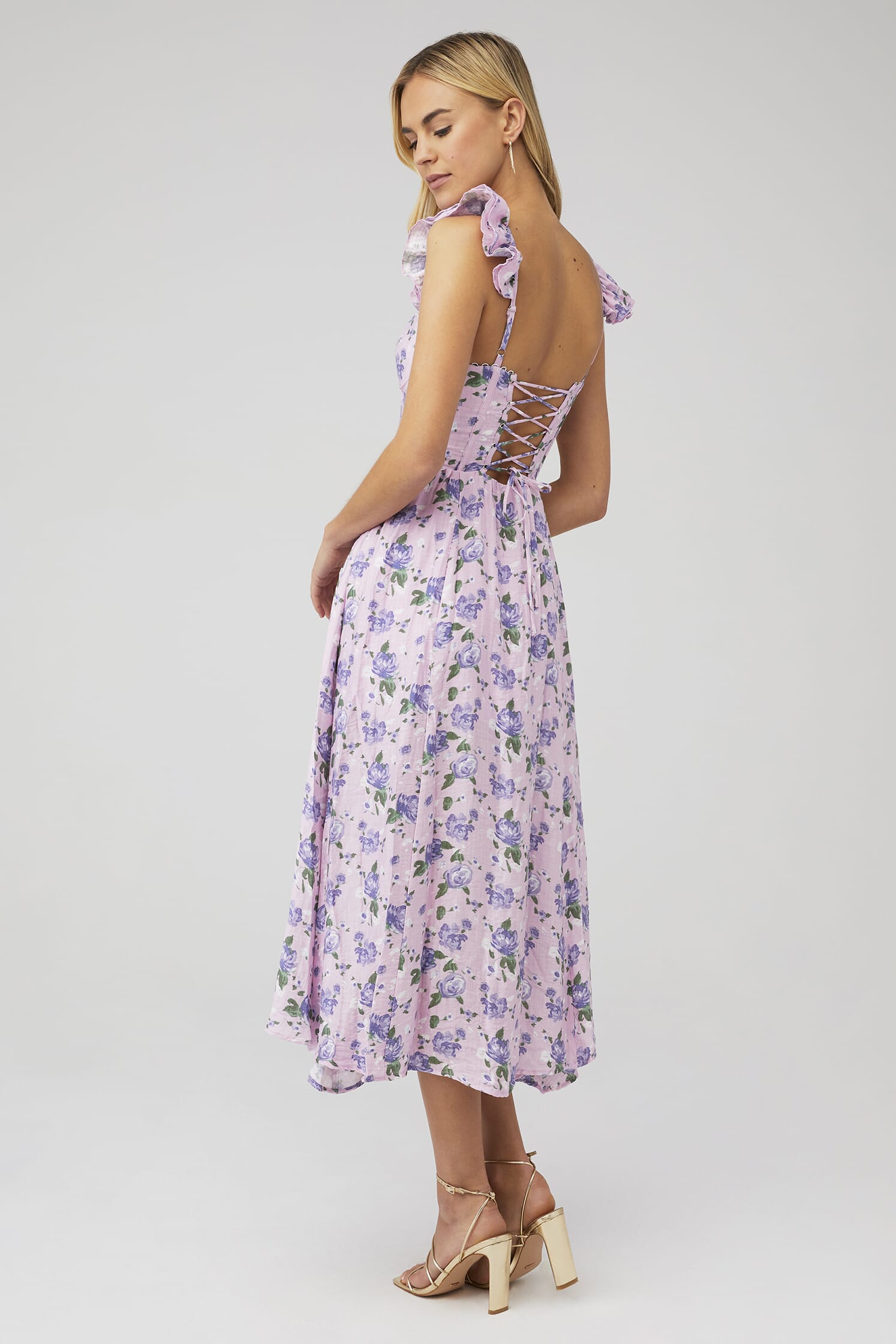 ASTR | Wedelia Dress in Purple Floral| FashionPass