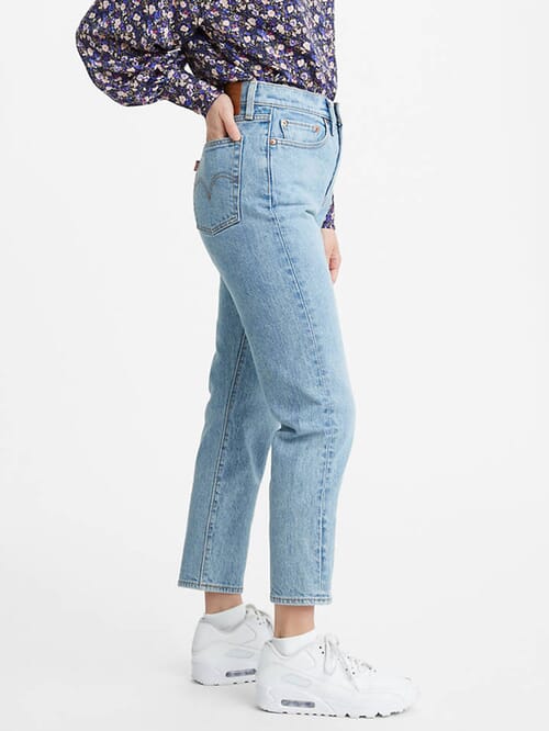 blue wedgie fit ankle jeans