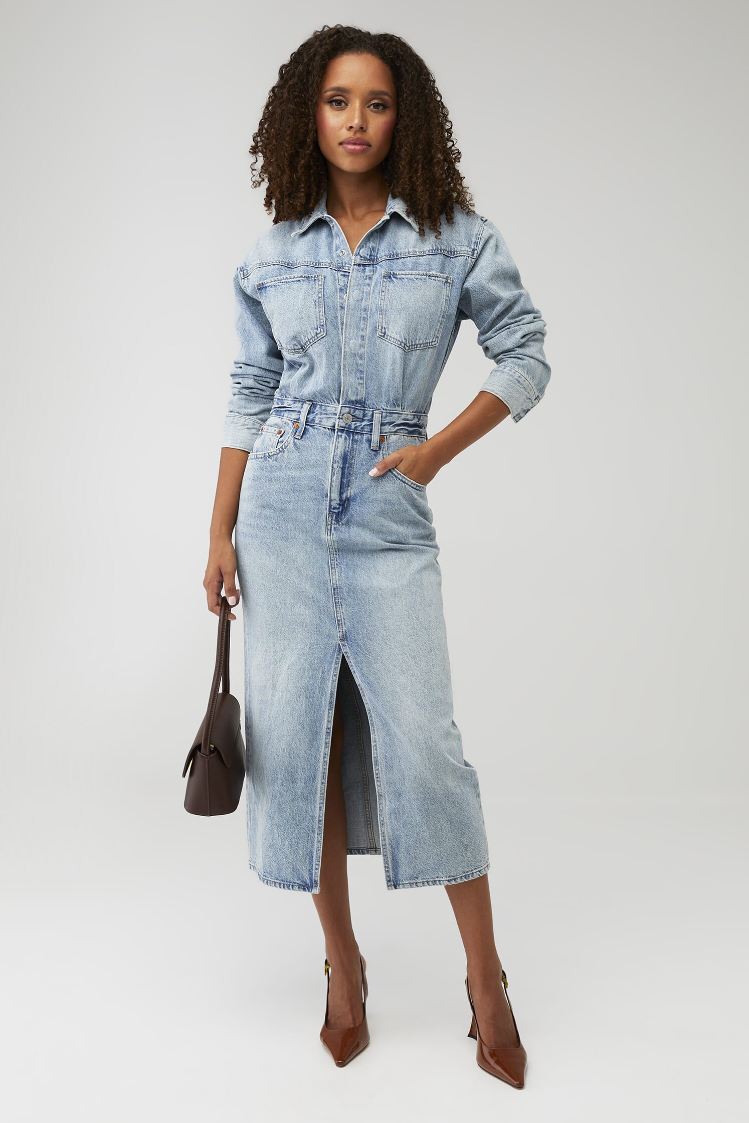 LEVI'S Western Denim Midi Dress in Feeling This| FashionPass