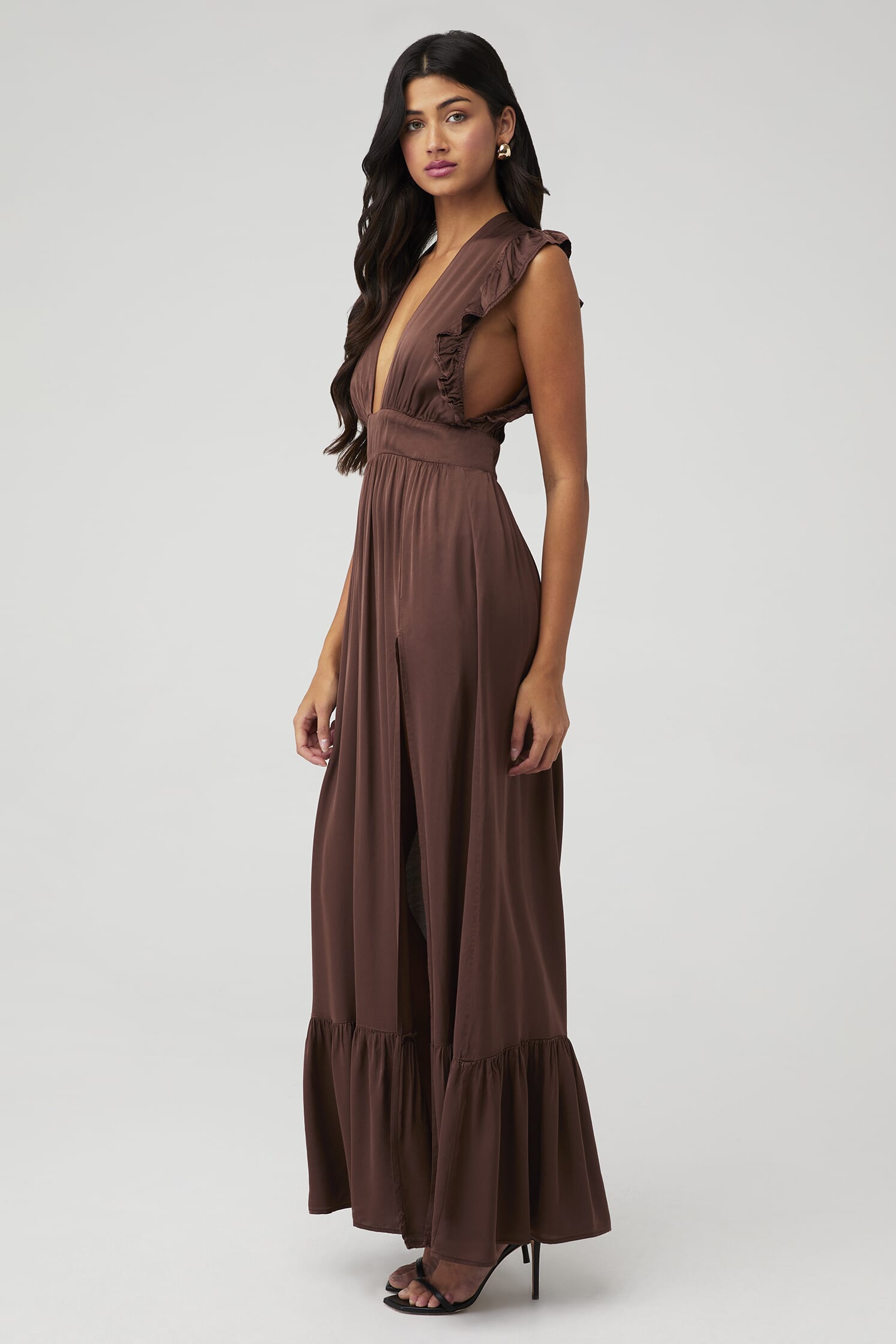 knee length dresses for ladies Frida Maxi Dress in Black