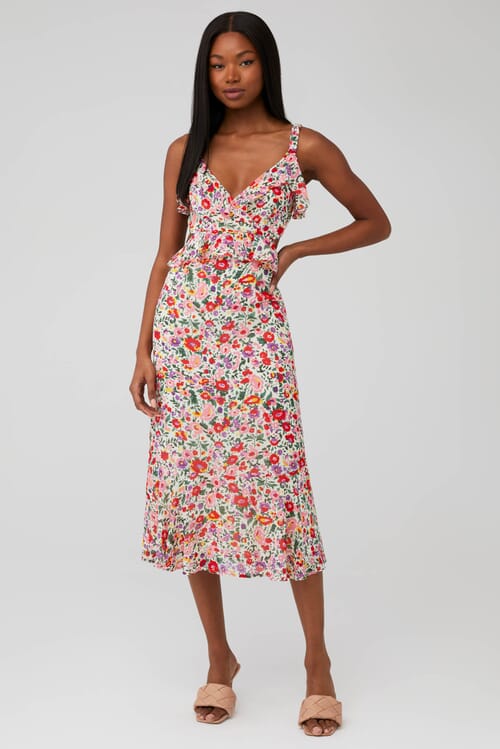 ASTR Wildflower Dress in Pink Red Floral FashionPass