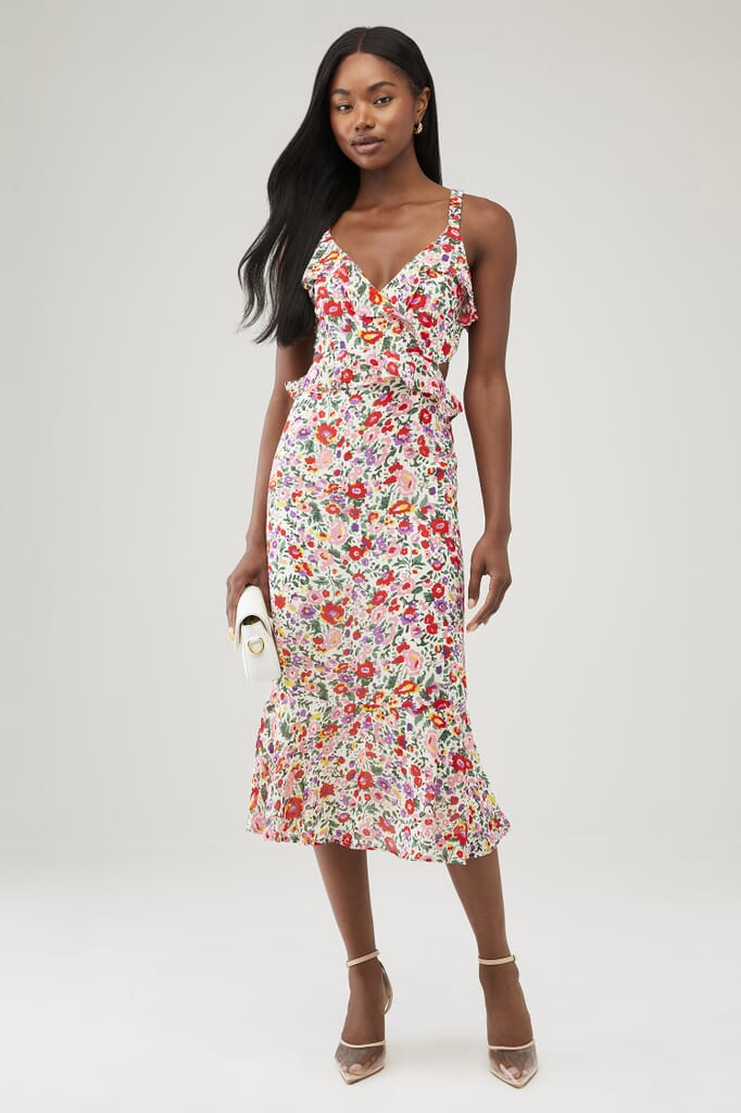 ASTR | Wildflower Dress in Pink Red Floral| FashionPass