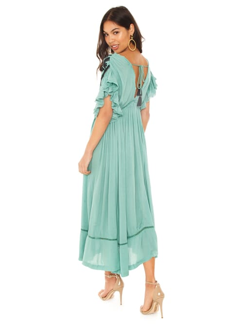 Free people will wait for you midi outlet dress