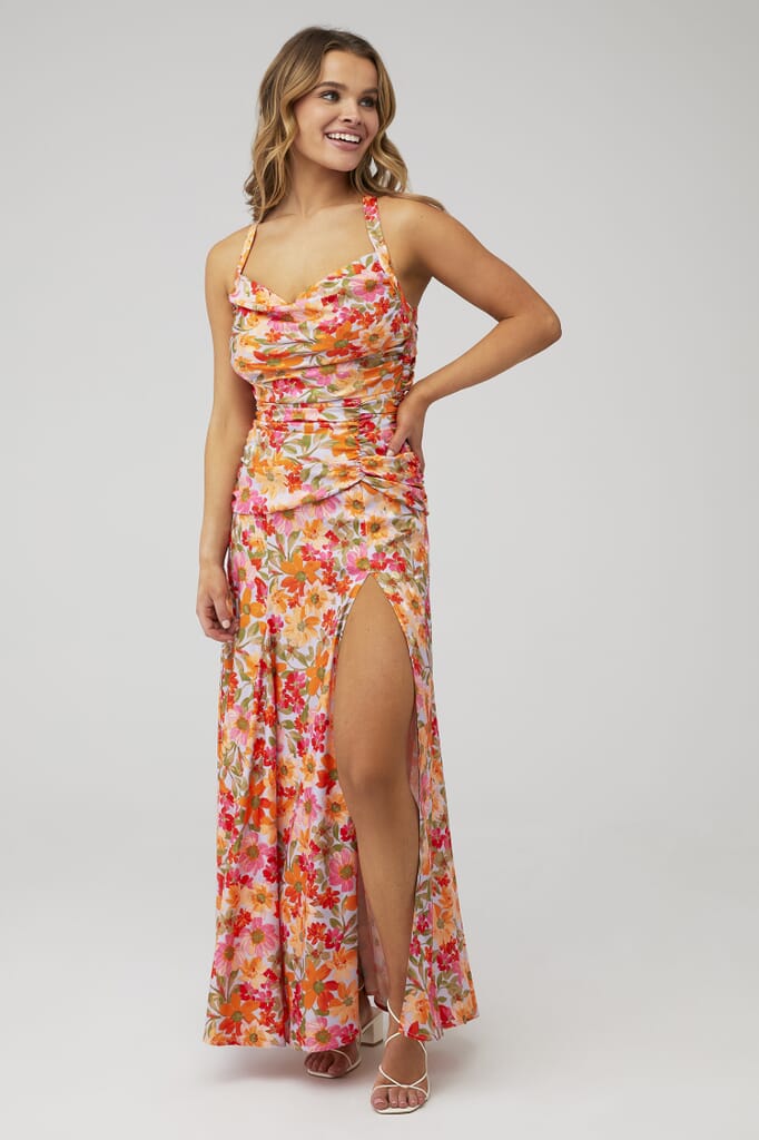 For Love & Lemons Willa Maxi Dress in Pink FashionPass