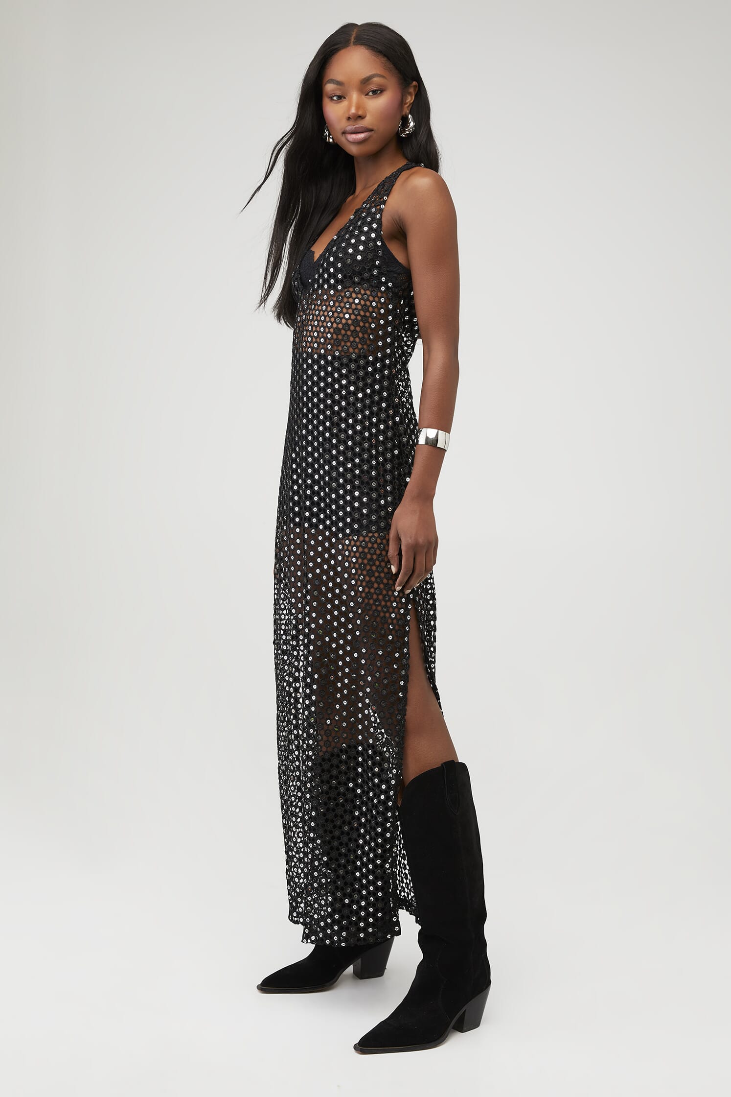 beach riot matilda dress Beach Riot: Ruthie Palm Eyelet Maxi Tank Dress – Swim City main image 0