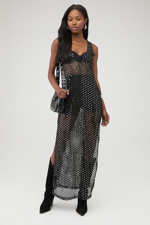 EAST N WEST | Winnie Maxi Dress in Black Mirror| FashionPass