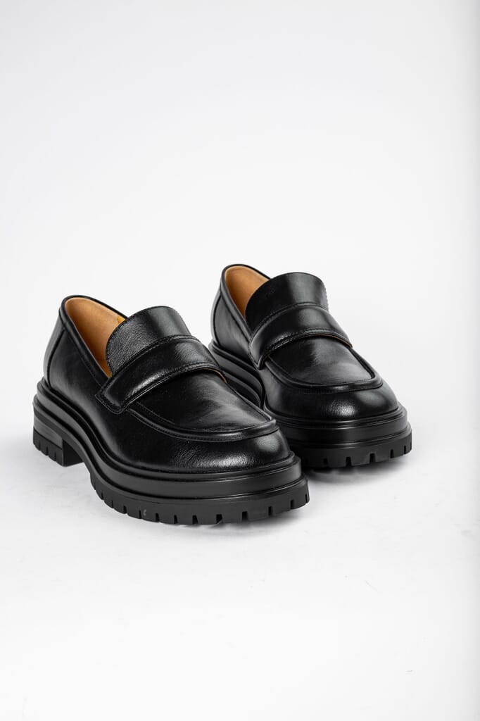 Tony Bianco | Wiz Loafer in Black Vernice | FashionPass