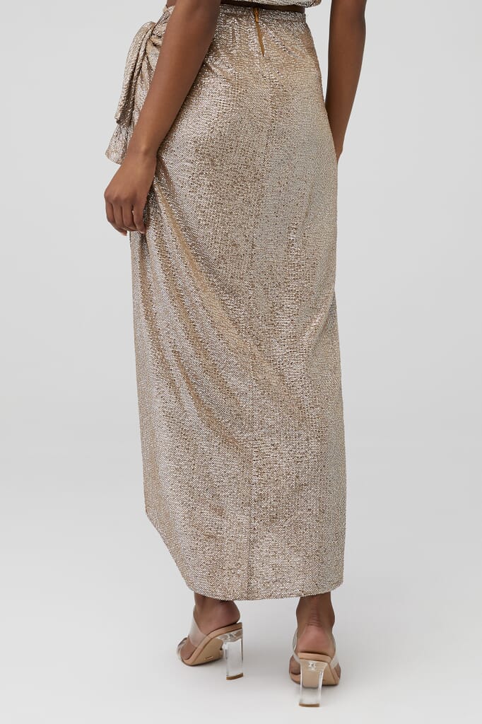 Show Me Your Mumu | Wrap Me Up Skirt in Silver Confetti | FashionPass