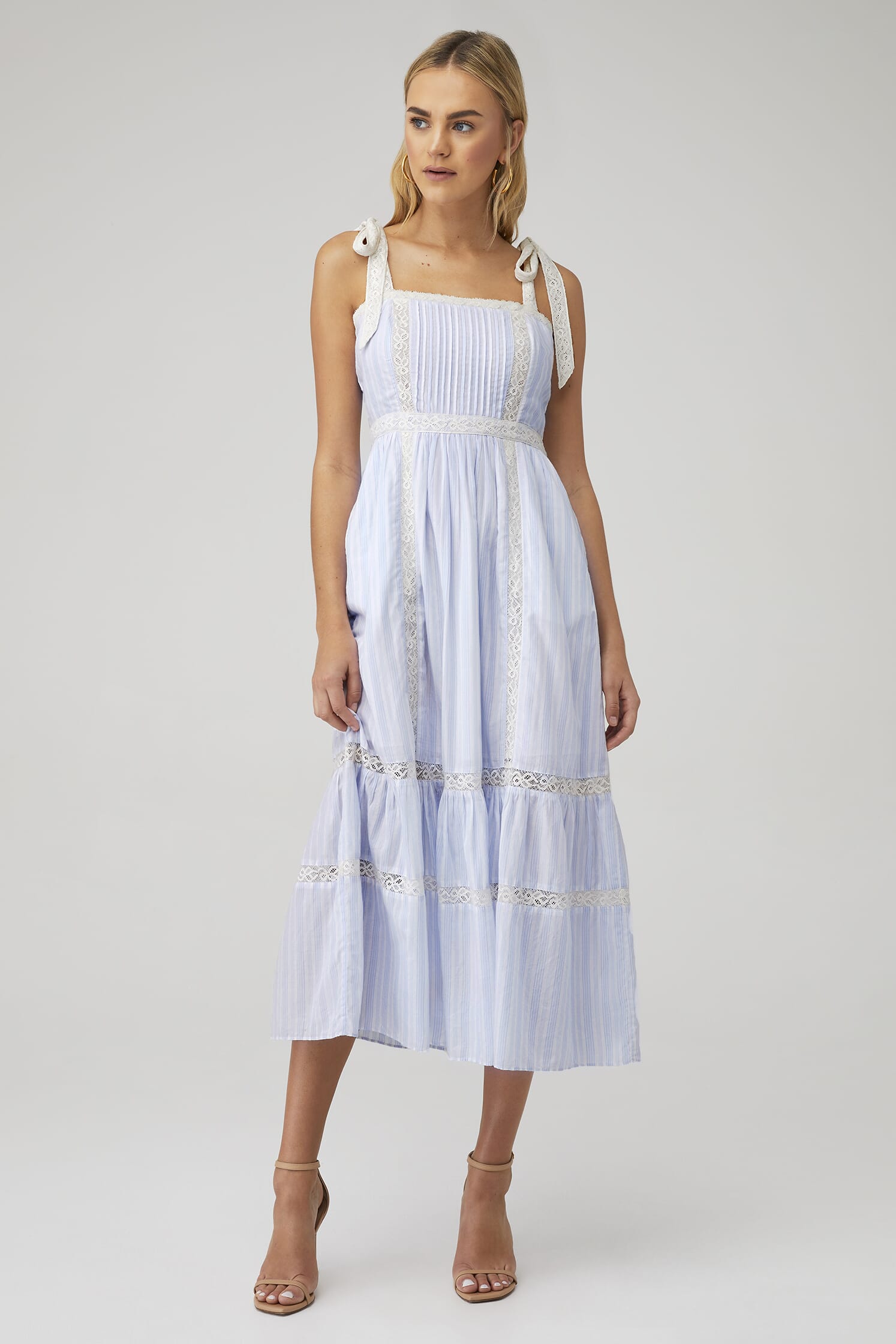 love shack fancy blue and white dress LoveShackFancy Docila Dress | Blue | Size XL main image 0