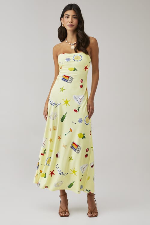 For Love & Lemons | X Fashionpass Carla Maxi Dress in