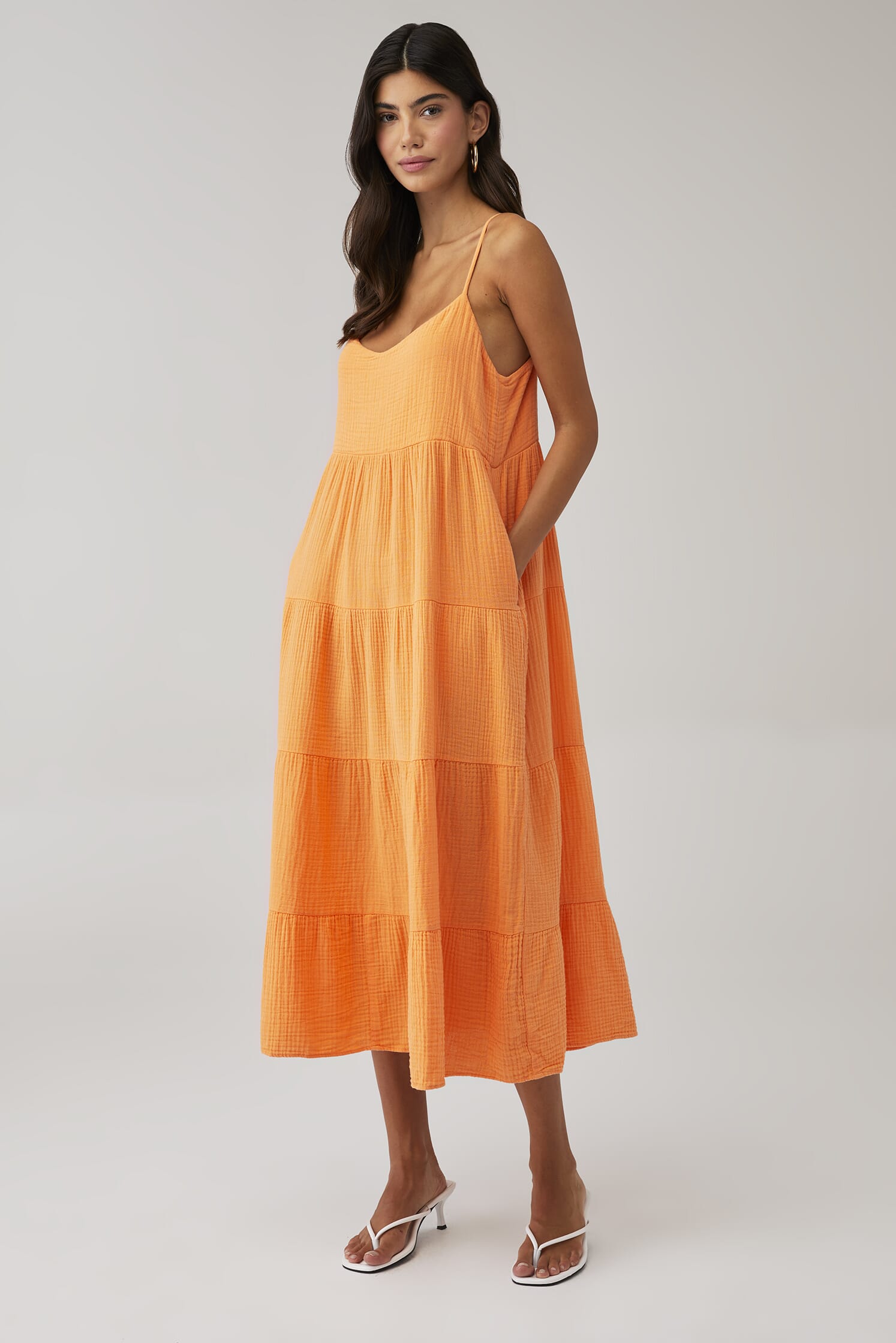 knee length dresses for ladies Berwyn Patchwork Maxi Dress-Blue Mix – Caroline Hill main image 1