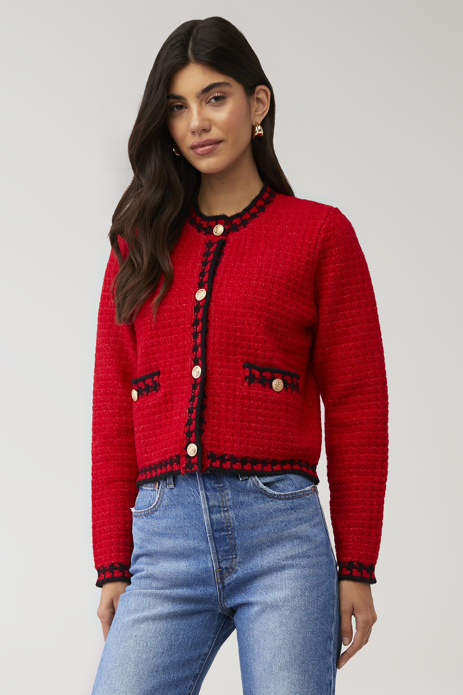 JOHN JENN X Fashionpass Casey Cardigan in Scarlet| FashionPass