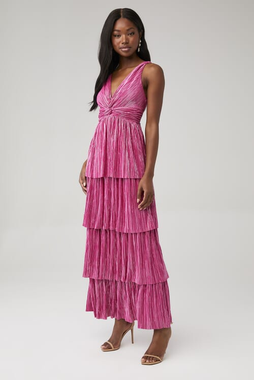 SABINA MUSAYEV | X Fashionpass Delphina Dress in Raspberry