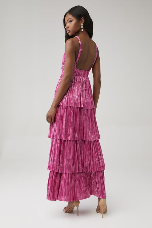 SABINA MUSAYEV | X Fashionpass Delphina Dress in Raspberry