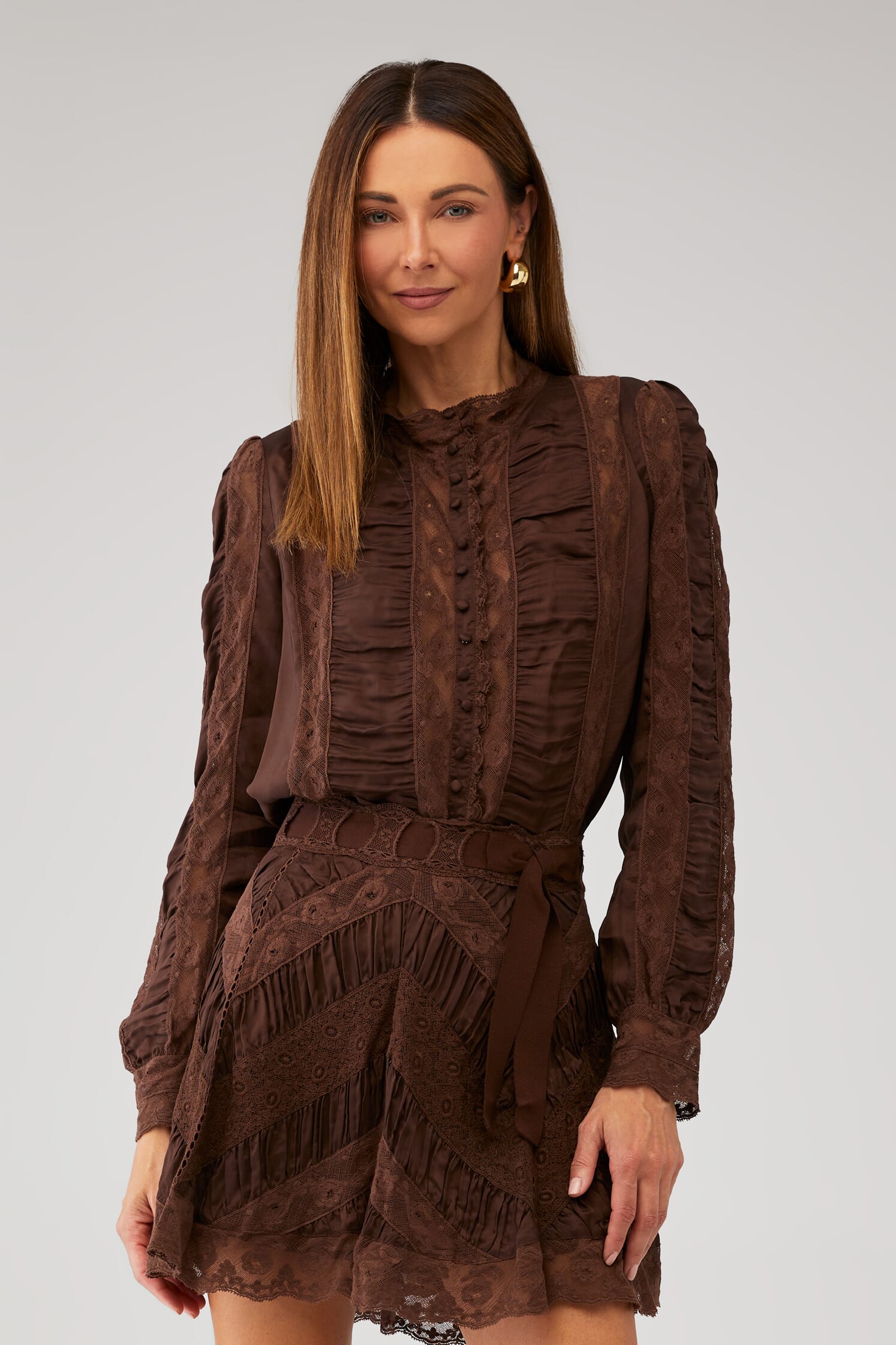 love shack fancy brown dress LoveShackFancy