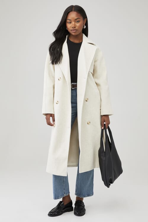 Être Aimé | X Unreal Fur Luxe Leopard Coat in Leopard/Baby Blue