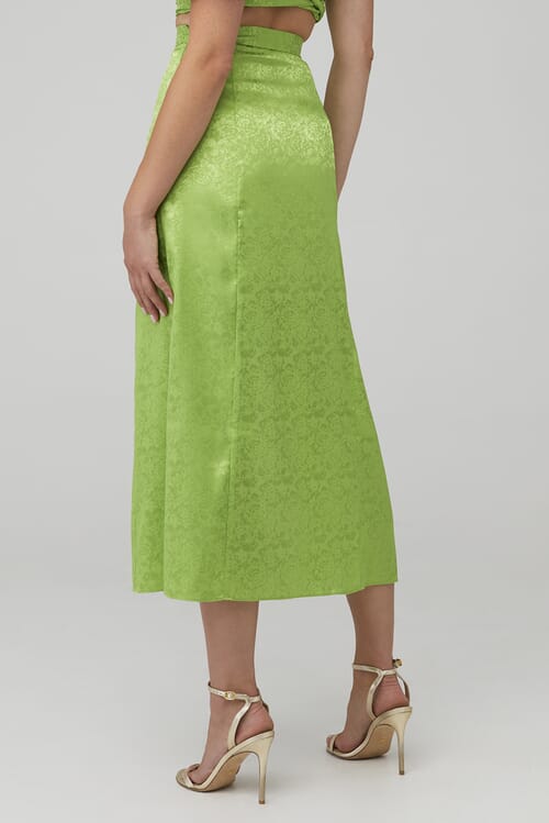 Ronny Kobo | X Fashionpass Marlo Skirt in Green| FashionPass