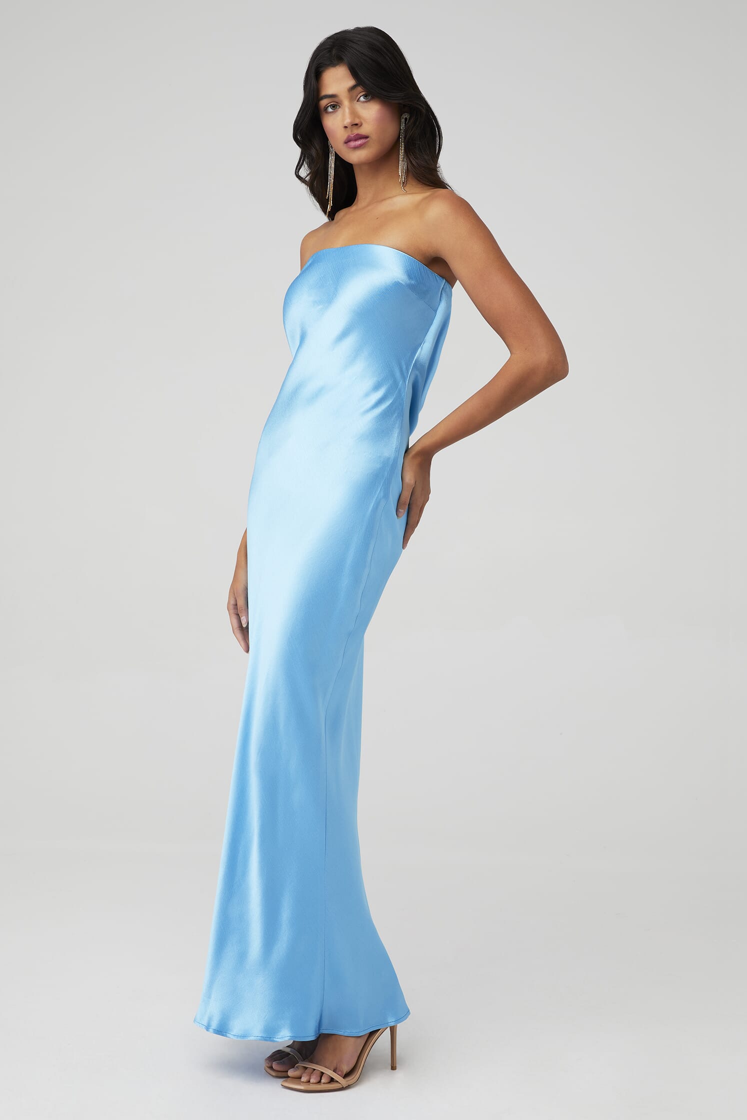 BEC BRIDGE X Fashionpass Moon Dance Strapless Dress in Azure