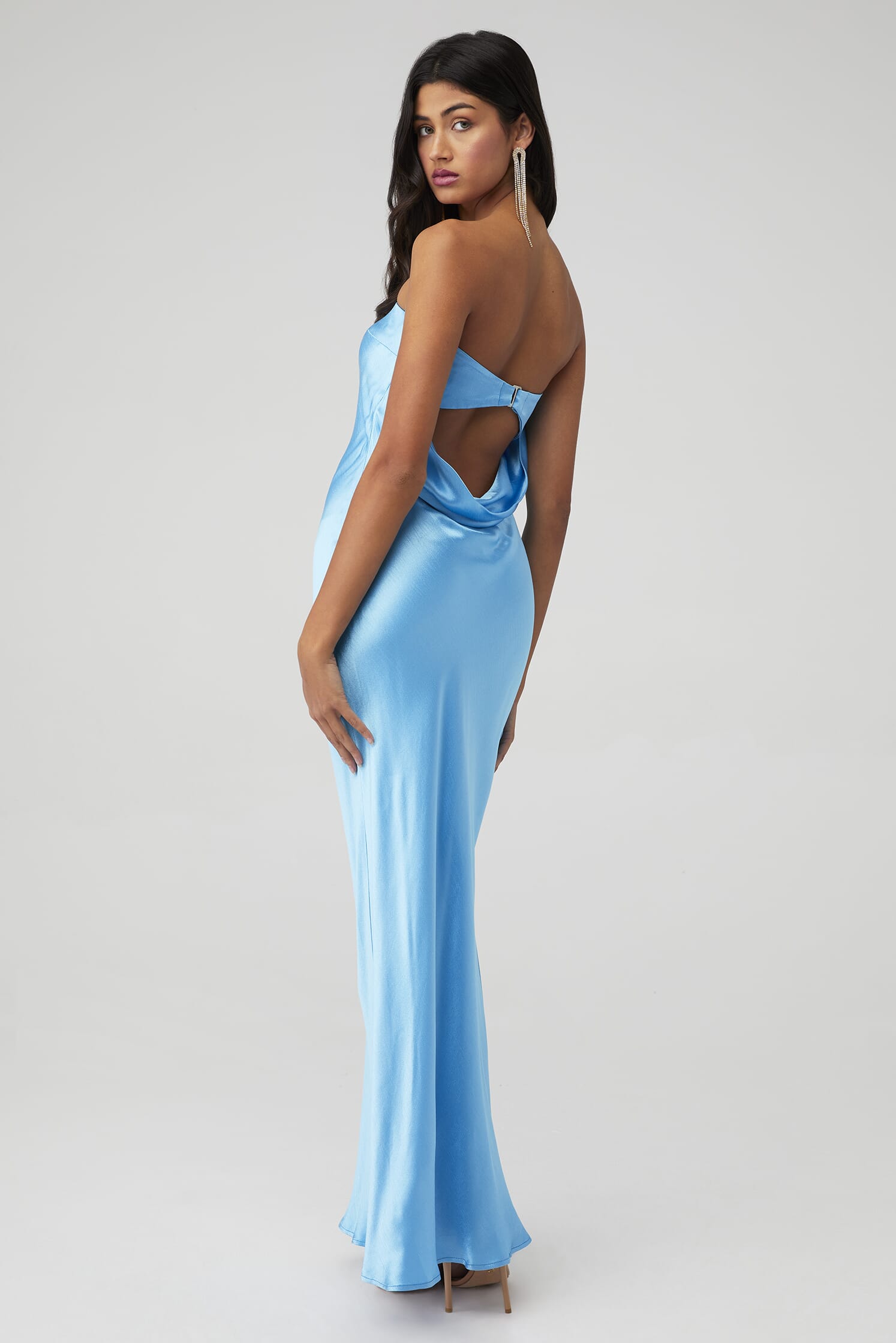 BEC + BRIDGE | X Fashionpass Moon Dance Strapless Dress in Azure|  FashionPass