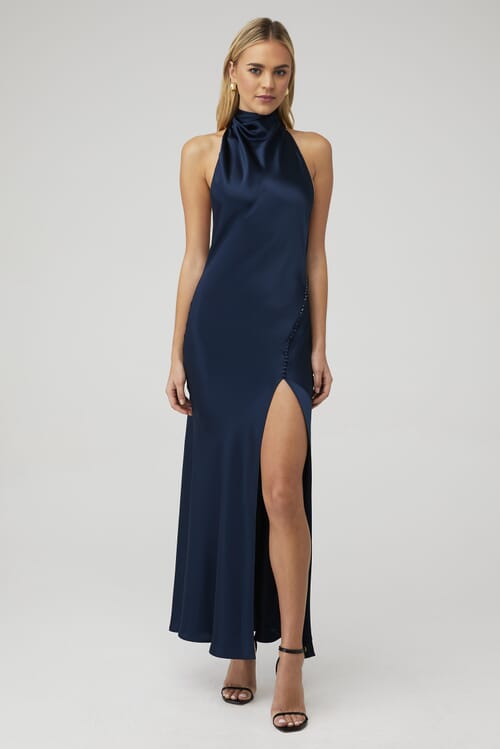 SAU LEE | X Fashionpass Penelope Gown in Navy| FashionPass