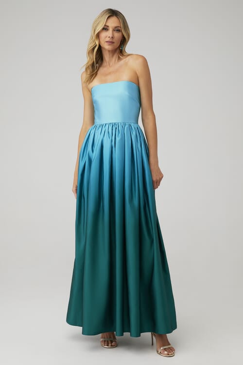 SAU LEE | X Fashionpass Tiegen Dress in Emerald Ombre| FashionPass