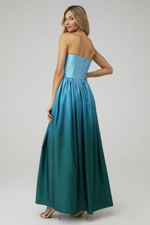 SAU LEE | X Fashionpass Tiegen Dress in Emerald Ombre