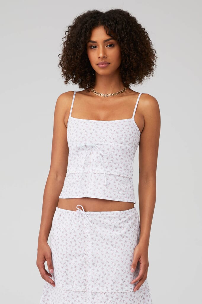 FRANKIES BIKINIS | X Sydney Sweeney Mel Cotton Tank in Verona