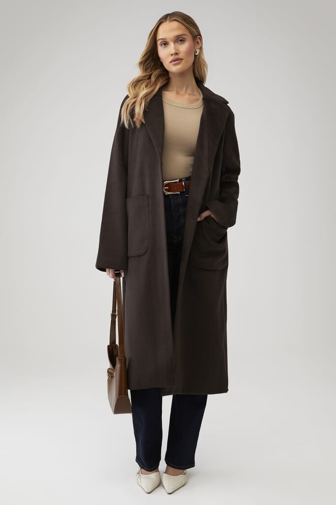 Être Aimé X Unreal Fur Audery Coat in Chocolate FashionPass