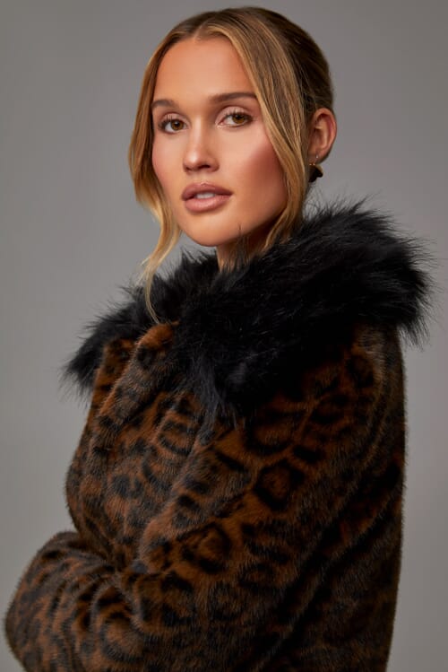 HECAITI ヒョウ柄 ファージャケット44diorhomme Être Aimé | X Unreal Fur Crouching Tiger Jacket in Multi| FashionPass