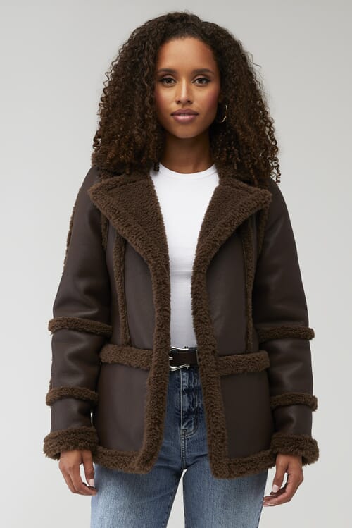 Être Aimé | X Unreal Fur Gate Keeper Jacket in Chocolate| FashionPass