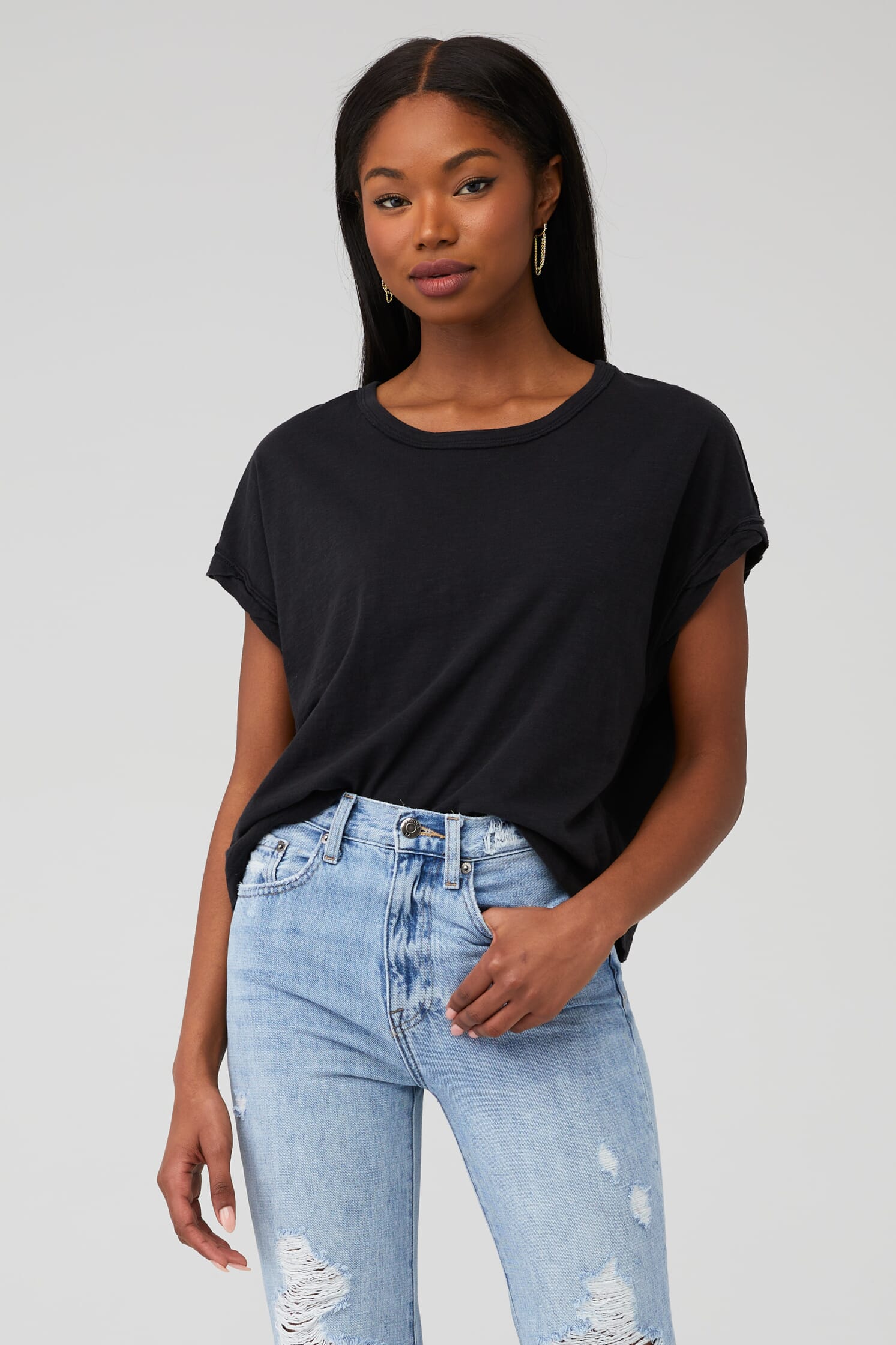 Free People | You Rock Tee in Vintage Black | FashionPass