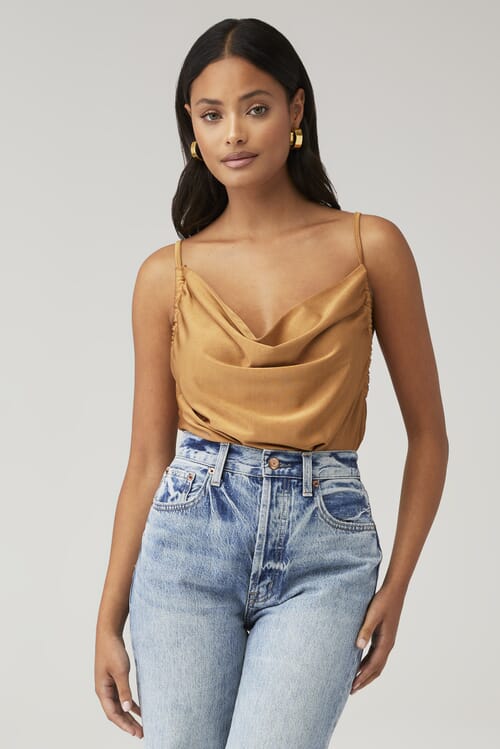 For Love & Lemons | X Fashionpass Harper Top in Yellow Rose