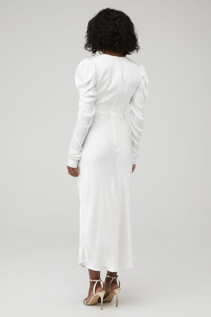 knee length dresses for ladies Zarita Midi Dress - White main image 0