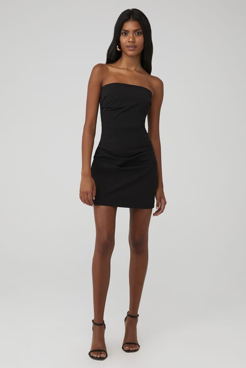 Strapless Black Sheath Dress