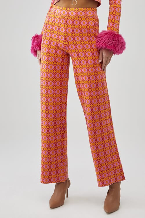 Show Me Your Mumu | Zermatt Sweater Pant in Pink Geo
