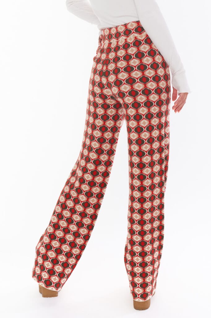 Show Me Your Mumu | Zermatt Sweater Pant in Brown Geo Jacquard W Faux ...