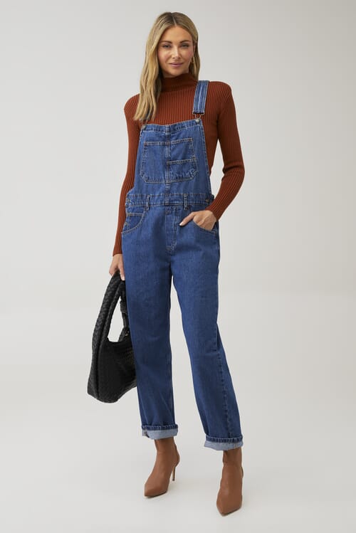 Free People Boyfriend Denim Jean selling Overalls