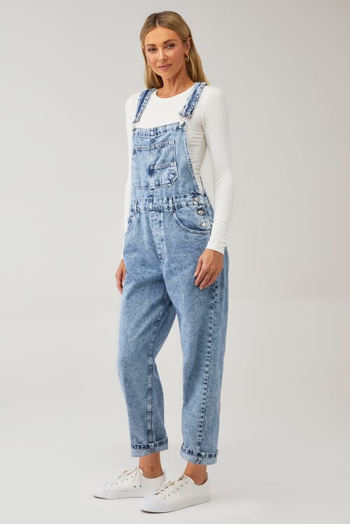 Free People/We The Free Ziggy Denim Overalls hotsell in Powder Blue (S)