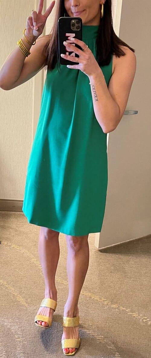 Bcbgmaxazria best sale green dress